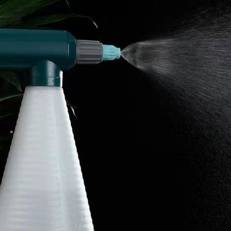 Pulvérisateur électrique à batterie intégrée pour arrosage des fleurs, jardinage domestique, désinfection, buse courte verte, version Asie du Sud-Est. (1/5)
