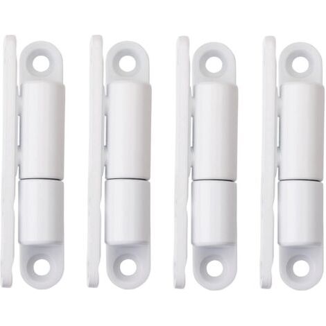 Lot de 4 charnières de porte/à visser avec technologie de roulement lisse sans entretien pour portes jusqu'à 40 kg 15 x 83 mm laqué blanc. (1/4)
