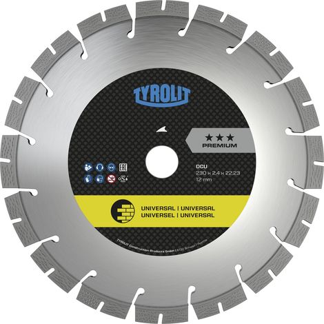 TYROLIT Diamant-Trennscheibe PREMIUM Hochleistung, Scheiben-Ø: 125 mm (1/4)