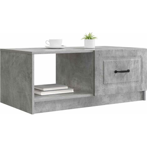 Maison Exclusive - Couchtisch Betongrau 90 x 50 x 37 cm Holzwerks