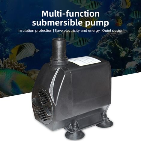 Minibomba sumergible ajustable (máx. 2500 l/h, 2,5 m) con base de ventosa para acuario, estanque, circulación de agua, modelo eléctrico portátil, ABS 45 W, cable de 2 m. (1/5)