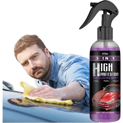 revêtement en céramique pour voiture 100 ml Kit cire voiture pour produits d'entretien extérieur Agent nettoyremise neuf voitures Agent revêtement nano hydrophobe (1/4)