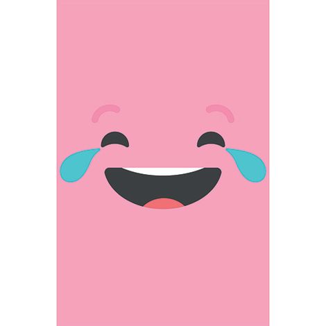 Sticker réfrigérateur et lave vaisselle, smiley rigole rose bonheur déco, 75 cm X 49 cm (1/3)