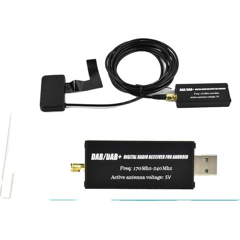 Récepteur radio DAB+, Plage de fréquences 170-240 MHz, Sensibilité du récepteur -99 dBm, Dimensions 48mm x 28mm, Température de fonctionnement 0℃ à 45℃, Certifié CE (1/5)