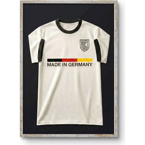 K-Möbel Cadre Maillot Argent 60x80cm Fond Noir Vitrine Bois Massif (1/5)
