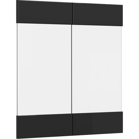 Frente de cocina R-Line, Negro brillo intenso, 59.2 x 59 cm frente de mueble para armario mural con vitrina, Vicco (1/5)