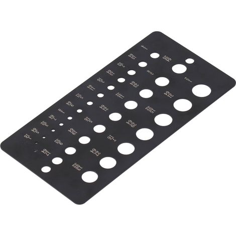 Jauge alésage 29 trous 1/16 à 1/2 po métrique acier inoxydable vérificateur taille foret pour bits anciens non marqués (1/5)