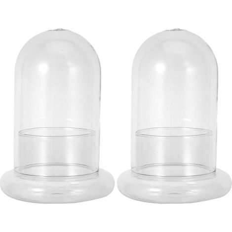 2Pcs Terrarium en Verre Conteneur Jardinière Pots avec Base de Plantes Terrarium Bol Pot de Bureau Affichage Planteur Succulent Titulaire Pot de Fleurs (1/5)