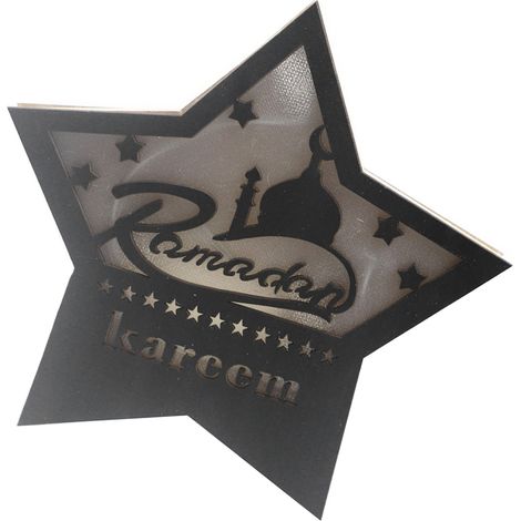 Lumière LED Pentagramme Ramadan Eid Mubarak, Guirlande en Buis Souple Portable, Décoration de Jardin et Arbre, Lot 1 Pièce, Modèle JM01942 (1/5)