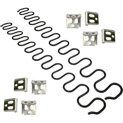 Muelles de repuesto para sofá, 2 piezas, 45 cm, con 8 clips en S, alambres de 4,0 mm de diámetro. Kit (1/5)