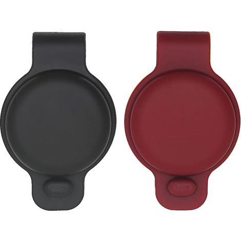 2 housses de protection en silicone anti-perte pour chien et chat (noir et rouge vin)