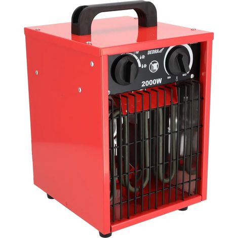 Termoventilatore elettrico DEDRA DED9920-1000W / 2000W Termostato Protezione da surriscaldamento 3 modalità di funzionamento regolazione della temperatura, ventola assiale, alloggiamento in metallo (1/5)