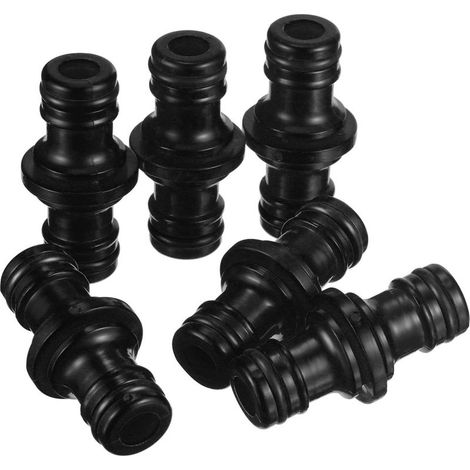 Raccords de tuyau mâles doubles, accessoires de raccordement de tuyau d'arrosage, noir. (1/5)
