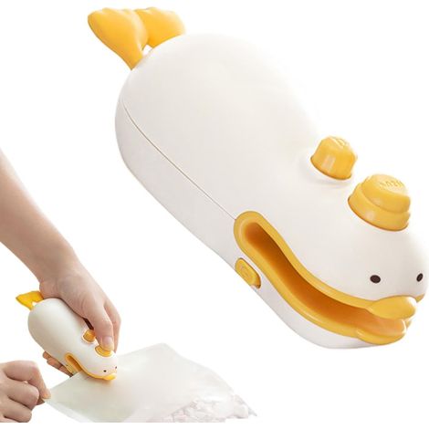 Richiuditrice per sacchetti - Sigillatrice e taglierina per sacchetti 2 in 1  Sigillatrice ricaricabile tramite USB  Richiuditrice per sacchetti con chip  Plastificatrice per borse  Sigillatrici per s (1/5)