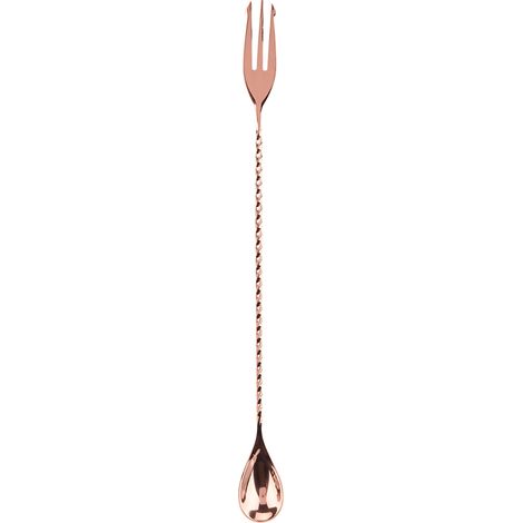 Cuillère à cocktail en acier inoxydable 1 pièce, outil de mélange et de superposition de boissons et de café avec long manche (2) (1/5)