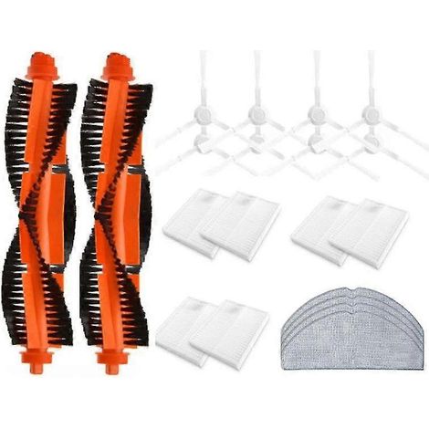 Lot de 20 pièces de rechange pour aspirateur robot E10 E12 B112 : accessoires, brosse principale, filtre. (1/5)