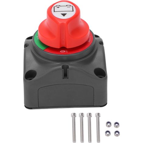 Interruttore principale di interruzione dell'alimentazione della batteria, on/off, 2 posizioni isolate per auto, camper, ATV, barca, 12V-48V CC. (1/4)