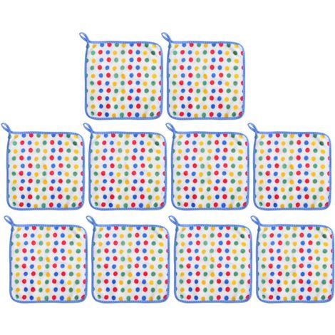Lot de 10 torchons en microfibre absorbants et doux pour la cuisine. (1/5)