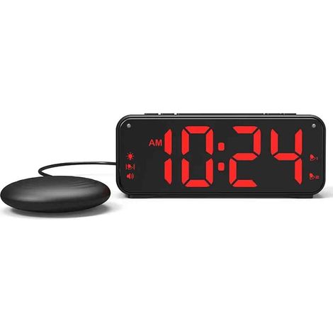 Réveil - 6,5 Pouces - Son Puissant - Double Alarme - Fonction Shaker - Pour Gros Dormeurs - 1 Pièce (1/5)