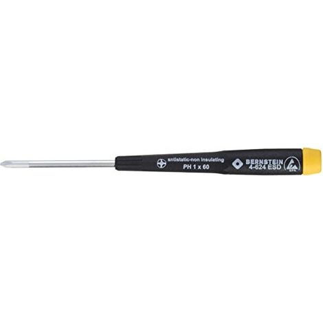 BERNSTEIN Tools for Electronics 4-624 ESD Kreuzschlitz-Schraubendreher PH 1 Klingenlänge: 80 mm