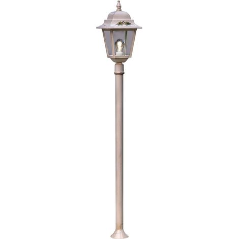 Palo Esterno Classico Gorizia Metallo E Ceramica Bianco Sfumato Oro 1 Luce E27 (1/5)