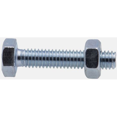Boulon tête hexagonale Viswood finition zinguée Ø4 x 20 mm (lot de 16)