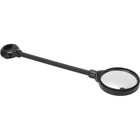 Rétroviseur de vélo en verre organique, grand angle de vision, support réglable, antichoc, pour guidon. (1/5)