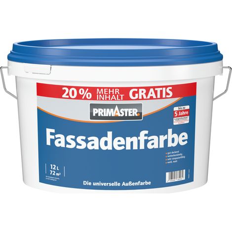 Primaster Fassadenfarbe 12 L weiß matt (1/2)