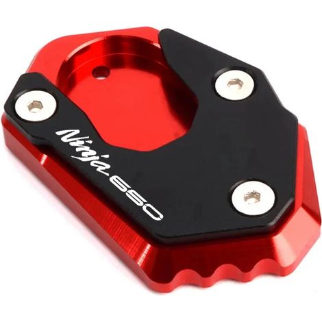 (rouge) Compatible avec Kawasaki Ninja 650 (2017-2022, 2023, 2024) - Accessoires moto : béquille latérale, extension, plaque de support - maxpower (1/4)