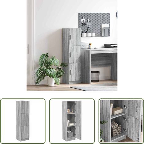 vidaXL Stauraum - Highboard Graues Sonoma 31,5 x 32 x 122,5 cm (1/5)