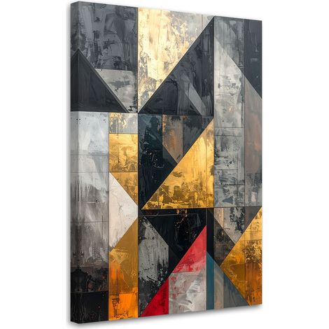 Impresión de Imagen Abstracción de formas en gris y dorado 20x30 (1/5)