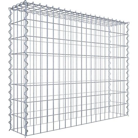 Gabiondeco - Gabion - Element de prolongation en hauteur 100 cm x 80 cm x 20 cm (L x H x P). maille 5 x 10 cm. Spirale. Attention : il manque une grille - Made in Ger... (1/5)