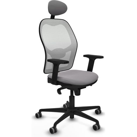 Sedia da ufficio piqueras y crespo Jorquera bianco similpelle grigio (1/2)