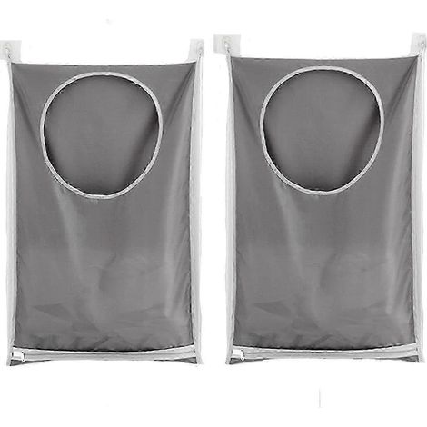 Ensemble de deux sacs à linge 2024, grand panier à linge suspendu, rangement pour le linge (1/5)