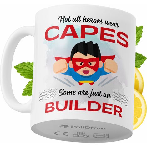 Lustige Kaffeetasse mit witzigem Textdesign für Bauarbeiter – ideal für Geburtstage, Namenstage und Feiertage. Hochwertige Tasse für besondere Anlässe im Büro oder Homeoffice. Farbe: Weiß, 330 ml.