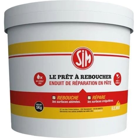 Pasta de reparación bemr 5kg alta capacidad sin goteo