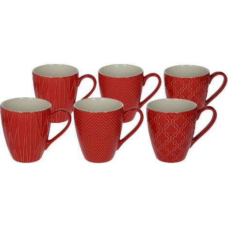 6 Mug 43 Cl Rouge - Relief - Tognana