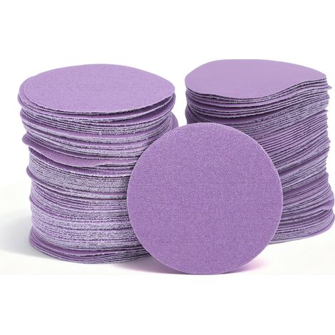Papier de verre imperméable violet à scratch de 3 pouces, 160 feuilles par paquet, grain mixte 60-10000, convient au travail du bois ou au ponçage automobile. (1/5)