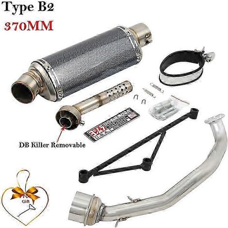 Sistema Completo De Escape Para Motocicleta, Silenciador Modificado, Tubo De Enlace Delantero, Db Killer, Para Yamaha Gy6-125, Gy6, 125cc, 150cc( Type B2) (1/5)