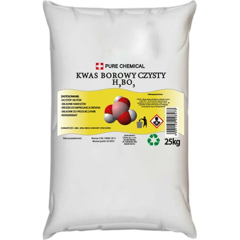 Acido borico in polvere - 25 kg - Antimicotico - Multiuso ed economico