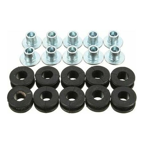 10 pezzi di bullone passacavo in gomma per motocicletta per carenature Honda/Yamaha/Suzuki/Kawasaki (1/5)