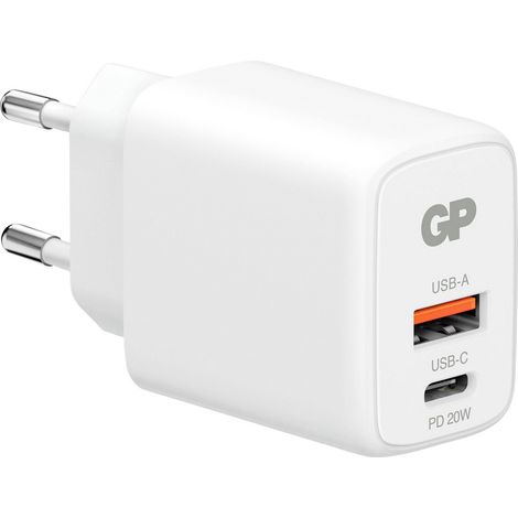 GP WM2B USB-Ladegerät 20 W Steckdose Ausgangsstrom (max.) 3000 mA USB-A, USB-C® Anzahl Ausgänge: 2 x (1/5)