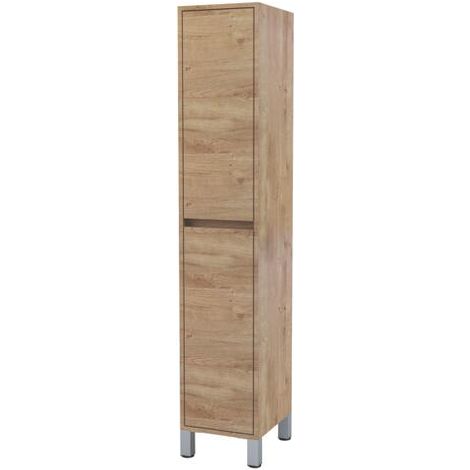 ONDEE ZEN - COLONNE DE RANGEMENT SALLE DE BAIN BELIS A POSER - BOIS - 30CM (1/3)