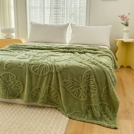 Couette Rafraîchissante - Fibre Polyestère À Effet Froid Double Face - Pour Adultes Enfants Bébés - 100 x 150 cm - Vert (1/5)