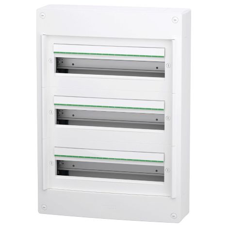 Coffret 3 rangées - 18 modules - Saillie - Sans porte - PrismaSeT XS (1/2)