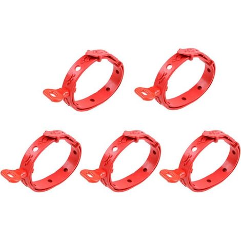 GIGICIAL Lot de 5 Colliers Silicone Anti-Tiques, Anti-Puces, Anti-Insectes et Anti-Moustiques - Réglables, 38 cm (1/5)