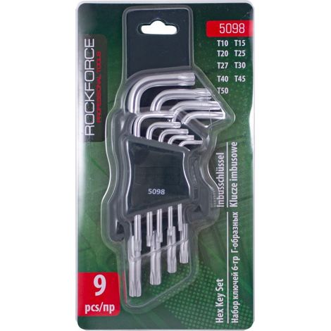 Llaves Torx T10-T50, 9 unidades
