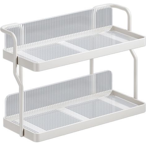 Étagère de rangement pour cosmétiques et condiments, étagère de rangement de cuisine, étagère de rangement à double niveau (1/5)