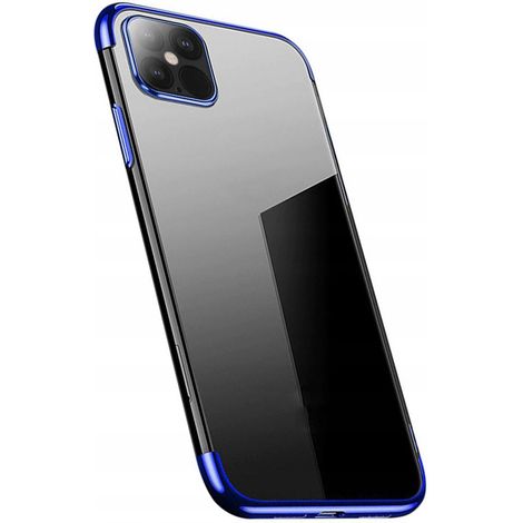 Cover trasparente in gel con cornice metallica per Samsung Galaxy A33 5G, colore blu. (1/5)