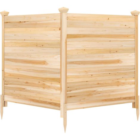 COSTWAY Recinzione da Giardino a 2 Pannelli, Recinto da Esterno in Legno Massello, Pannelli Frangivista a Doghe da Esterno per Copri Bidoni, Condizionatore e Attrezzature (1/5)